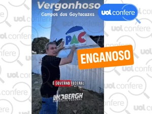 Placa de obra do governo Lula no RJ foi coberta para cumprir lei eleitoral