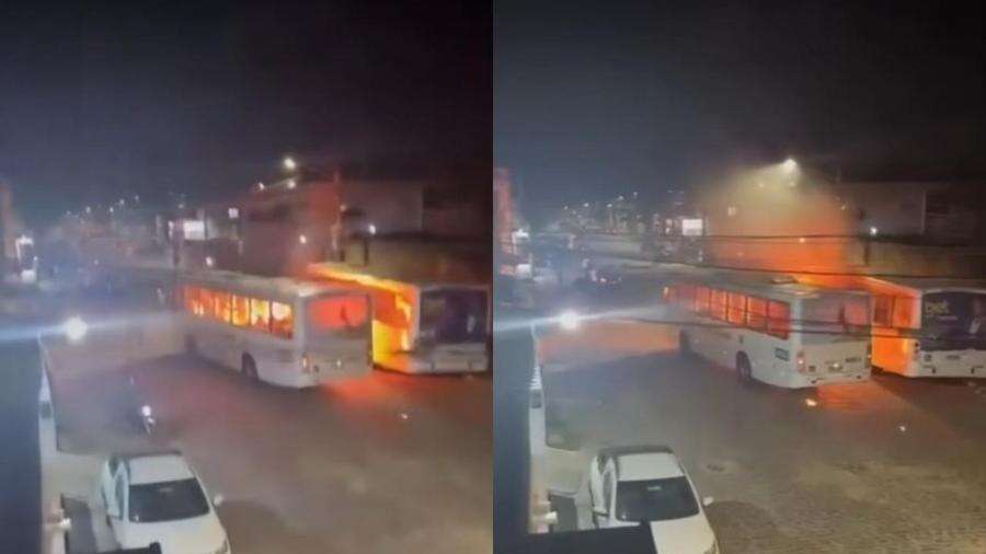 Ônibus são queimados em protestos após morte de motociclista pela PM no RN