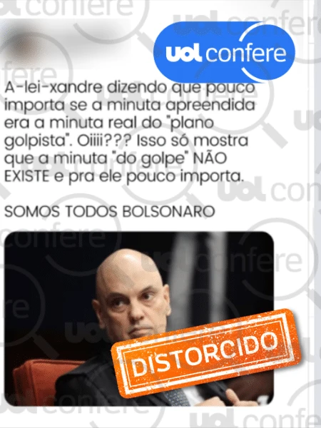 Moraes não negou existência de 'minuta golpista'; fala foi distorcida
