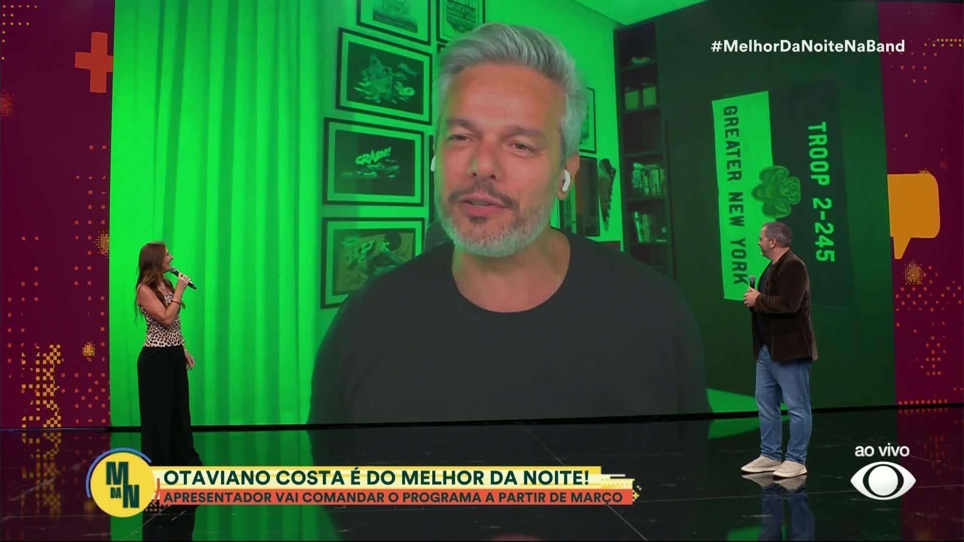 Otaviano Costa agradece Glenda e Alvarez em passada de bastão no Melhor da Noite: 