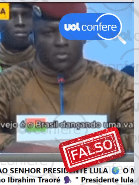 Presidente de Burkina Fasso não ameaçou Lula; vídeo usa dublagem falsa