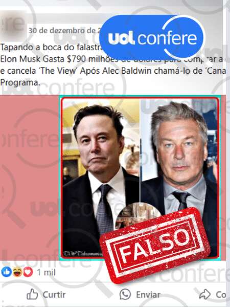 Musk não comprou ABC e nem foi xingado por Alec Baldwin em programa