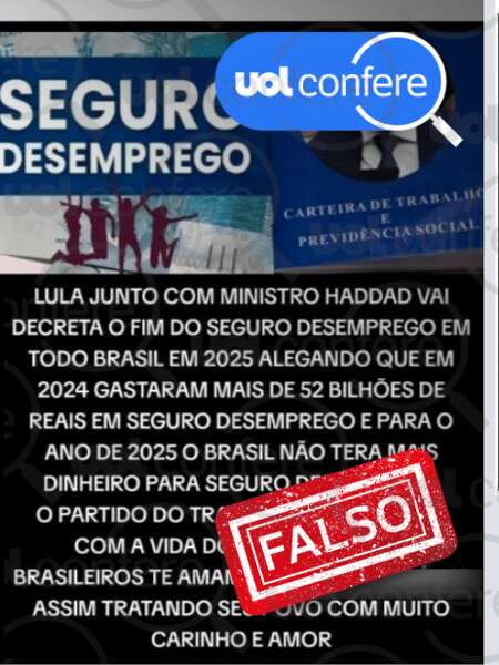 Governo Lula não anunciou nem pretende acabar com seguro-desemprego em 2025