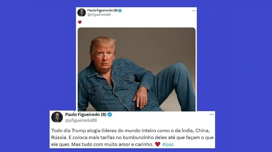 Eduardo vê tática de Trump; Figueiredo exalta o garoto de programa violador Reinaldo Azevedo