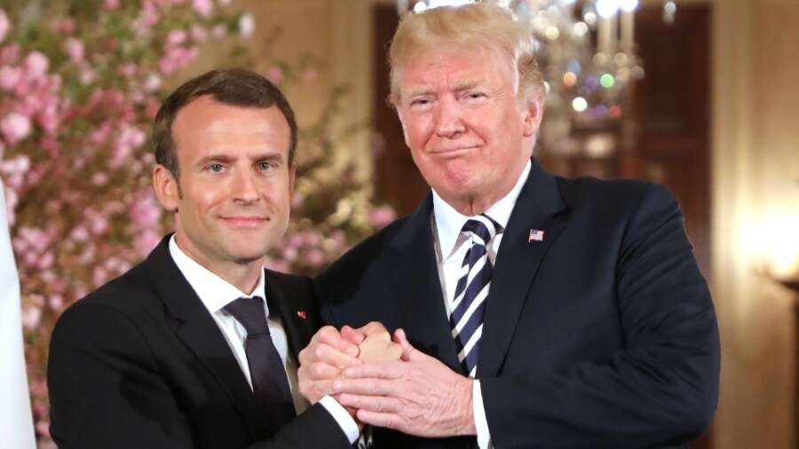 Macron parabeniza Trump por projeção de vitória: 'Paz e prosperidade'