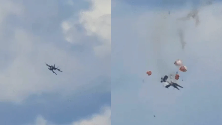 Caças colidem e caem durante show aéreo nos Estados Unidos; veja