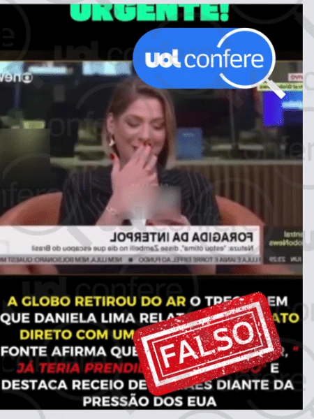 Globo não tirou do ar trecho em que Daniela Lima diz que falou com ministro