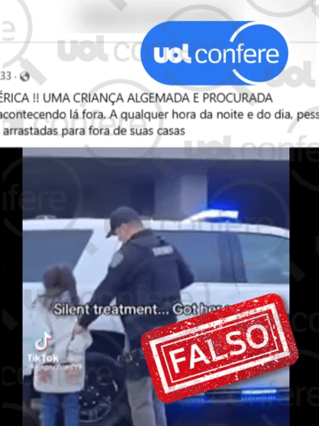 Vídeo mostra mulher adulta sendo detida por polícia nos EUA, e não criança