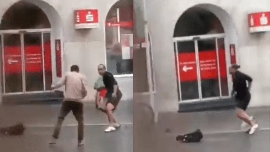 Vídeo mostra homens detendo ataque a faca na Alemanha; 3 morreram