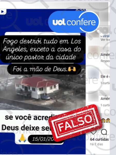 Casa que resistiu a incêndio não fica em Los Angeles e nem é de pastor