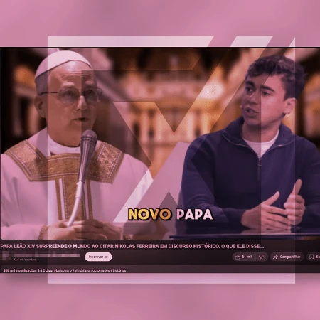 Vídeo falso diz que papa Leão XIV elogiou Nikolas Ferreira