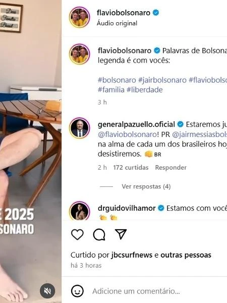 Flávio apaga post com fala de Bolsonaro e alega insegurança jurídica Carla Araújo
