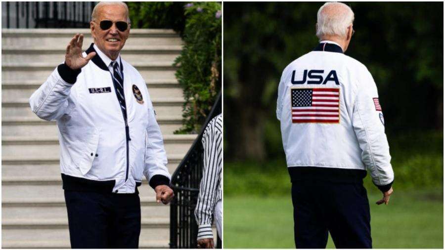 Biden entra no clima de Olimpíadas e veste jaqueta da delegação americana