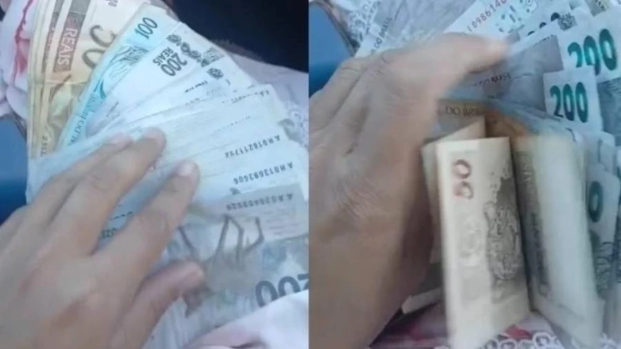 Casal encontra mais de R$ 10 mil em caçamba de entulho e devolve à dona