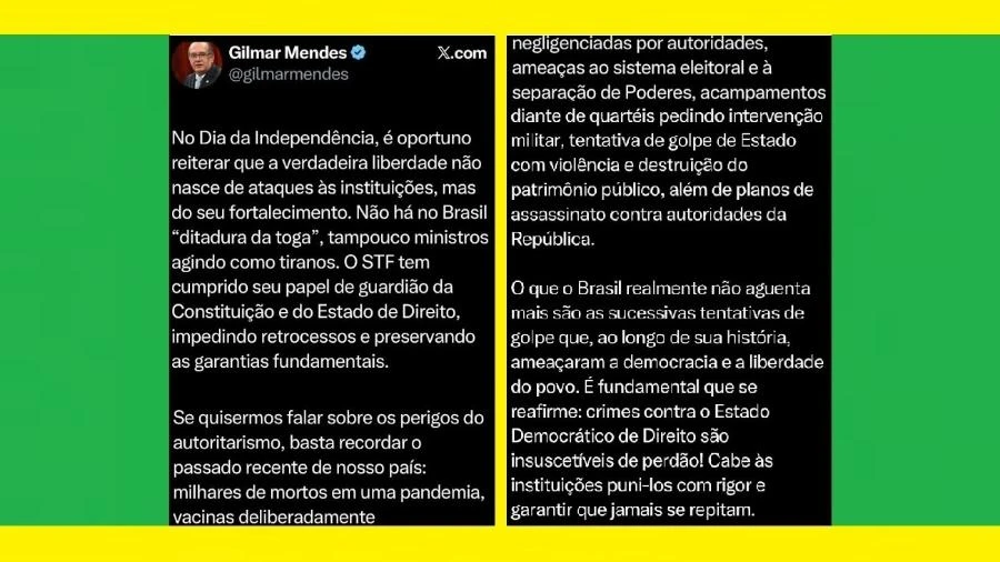 A carraspana de Gilmar em Tarcísio, um novo golpista a partir deste domingo Reinaldo Azevedo