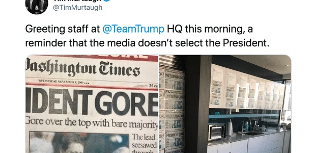 Biden eleito: a capa falsa de jornal que campanha de Trump tentou usar para alegar 'erro' da imprensa
