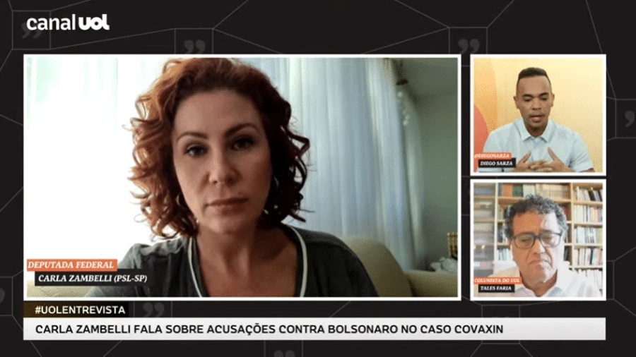 Zambelli diz que CPI tenta derrubar Bolsonaro e fala em Miranda manipulável