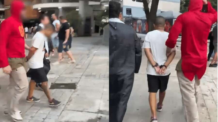 Policiais fantasiados de Chapolin e padre prendem suspeito em bloco em SP