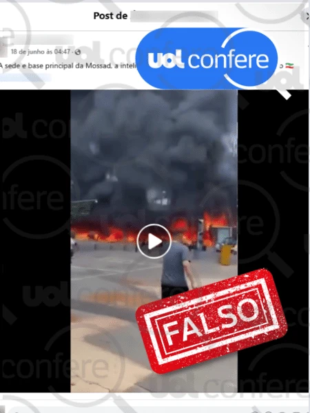 Gravação mostra incêndio na China, não ataque do Irã a Israel