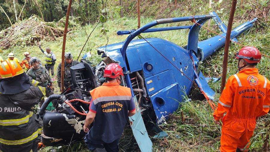 Piloto de helicóptero que caiu em SP diz não saber o que causou a queda