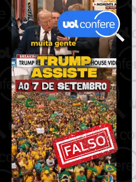 Vídeo não mostra Trump olhando cenas de atos pró-Bolsonaro em 7 de Setembro