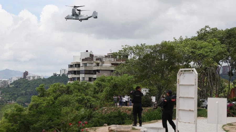 EUA realizam exercício militar na capital da Venezuela