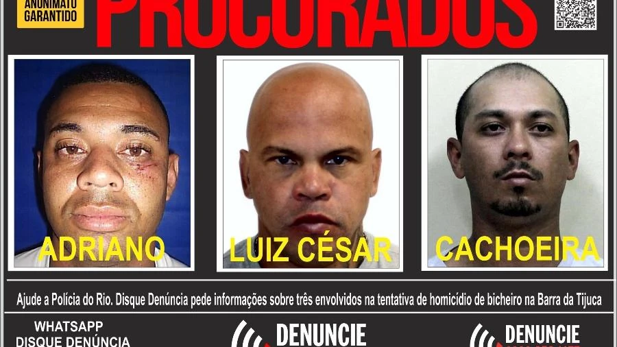 Polícia procura três foragidos envolvidos em ataque a Vinicius Drumond