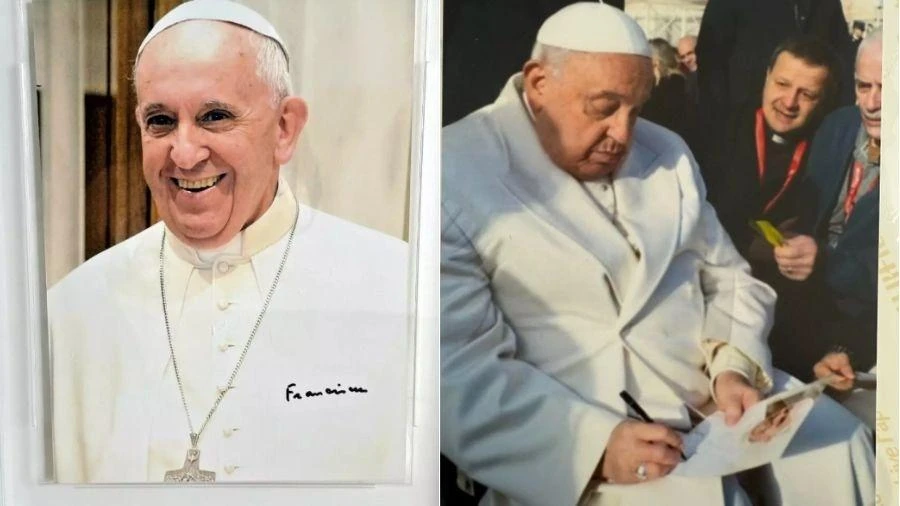 Foto autografada pelo papa é vendida por mais de R$ 140 mil em site