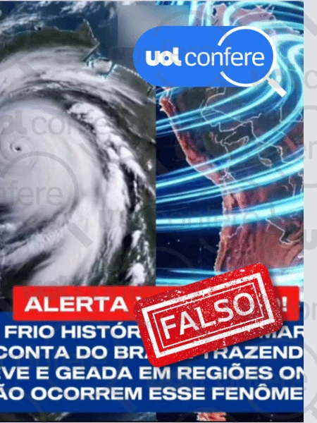 É falso alerta de 'frio histórico' no Brasil durante inverno de 2025