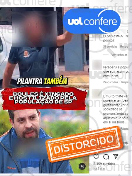 Vídeo de homem xingando Boulos em Rio Claro é de 2021, não de 2024