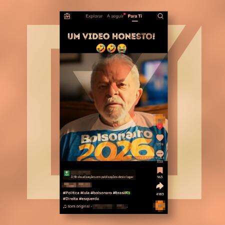 Vídeo satírico de Lula pedindo votos para Bolsonaro em 2026 é IA