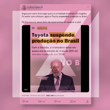 Toyota suspendeu atividades devido a temporal e não por suposta crise