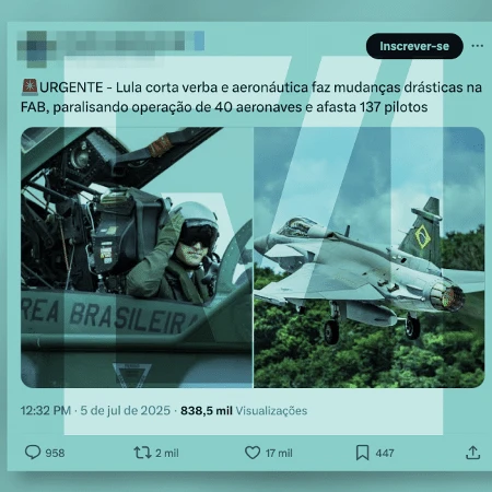 FAB vai afastar 137 pilotos e paralisar aeronaves, como diz postagem
