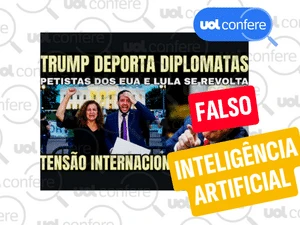 Trump não deportou 'diplomatas petistas' dos EUA; imagem é IA