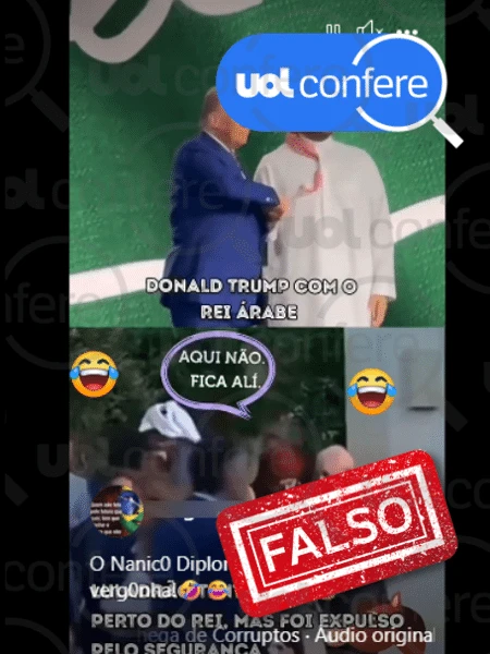 Vídeo não mostra Lula sendo expulso por segurança de rei arábe