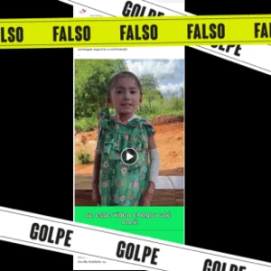 Golpistas usam menina Isabella em golpe de falsa campanha