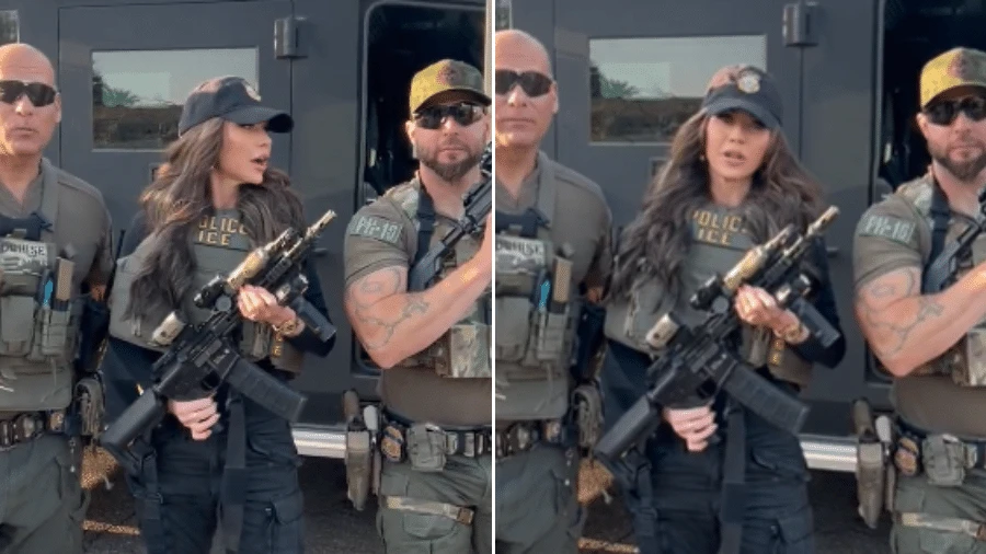 'Czarina das deportações' dos EUA é criticada por detalhe em foto com arma