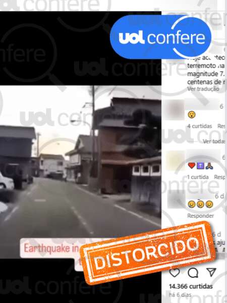 Vídeo não mostra terremoto no Tibete, mas tremor no Japão em 2024