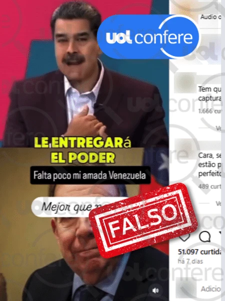 É falso que Maduro anunciou renúncia e que irá com família para Rússia