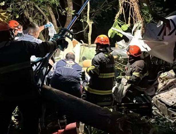 Avião caiu em aldeia indígena no litoral de São Paulo