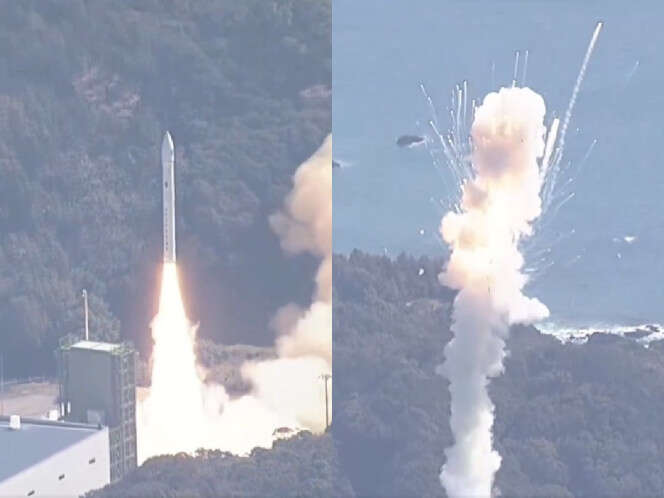 Cohete espacial privado japones explota segundos después de despegar