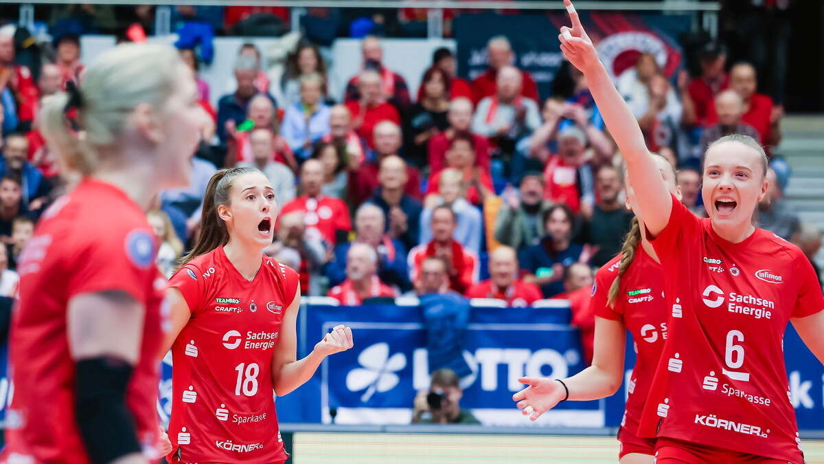 DSC-Volleyballerinnen schlagen in der Liga zurück: Sieg beim Pokalfinalisten