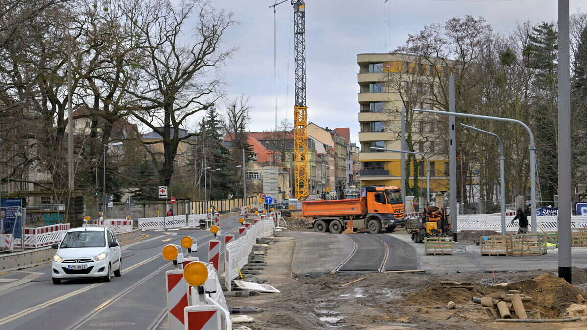 Bautzner Straße in Dresden stadteinwärts wieder frei