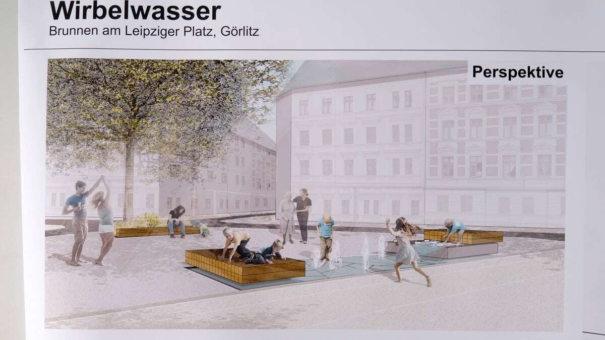 Görlitzer Problemviertel Innenstadt West: Leipziger Platz erhält neues Wasserspiel