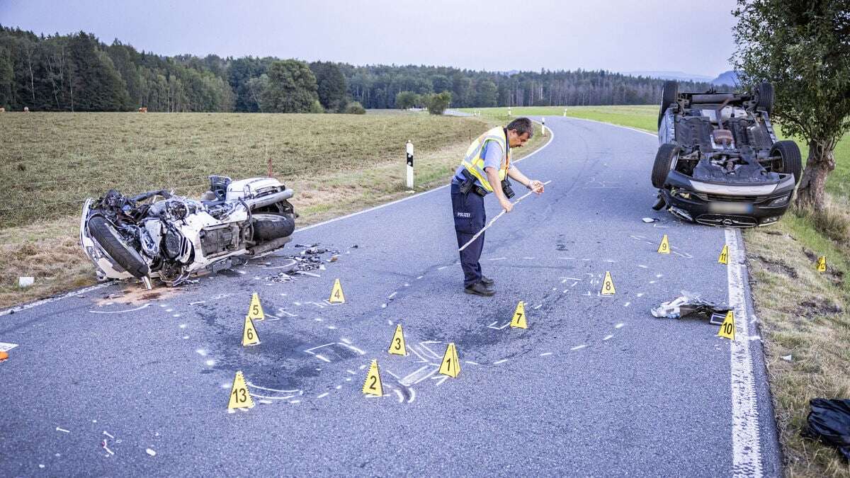 Drei Verletzte nach schwerem Motorradunfall bei Hohnstein