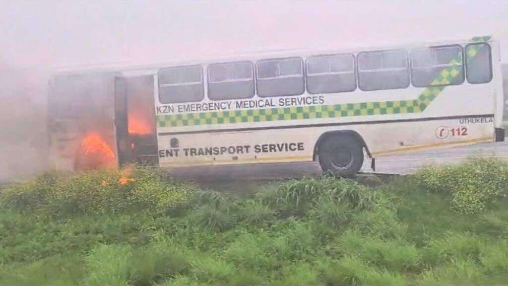 KZN health to investigate patient transport vehicle that caught alight while ferrying 52 patients