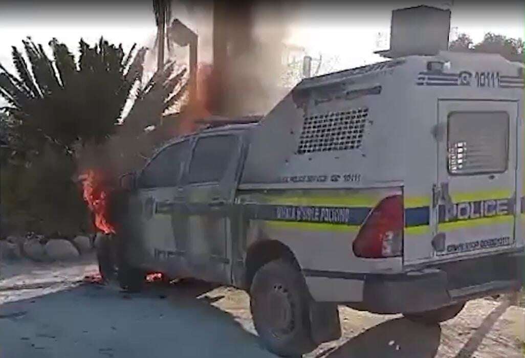 WATCH | What the blazes? Mpumalanga man arrested after torching police van for a second time