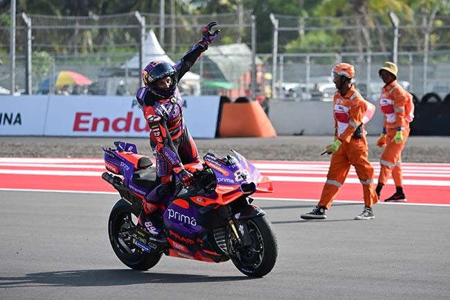 Martin wins Indonesia MotoGP to extend title lead over Bagnaia, SA's Binder 8th