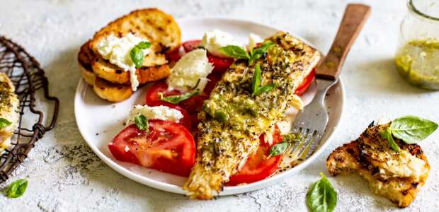 What's for dinner? Summer fish Caprese salad