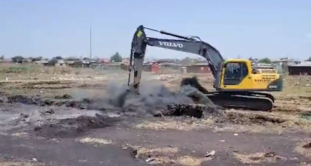 WATCH | 'A big ball of fire went into the air': Gauteng man has an underground coal blaze in his yard